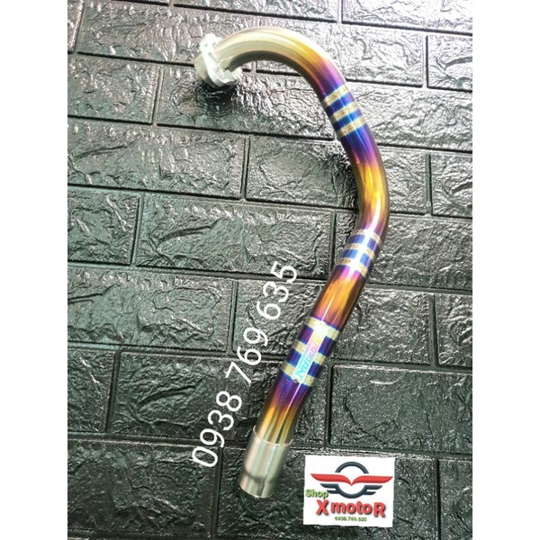 Cổ pô EXCITER 150 MX KING cổ titan gắn pô zin.