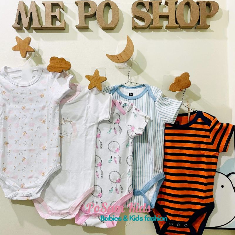 (Chọn mẫu)( Size 6-9m) Bodysuit, body chip cộc tay xuất Mỹ cho bé trai bé gái, hàng xuất xịn - PoSam Kids