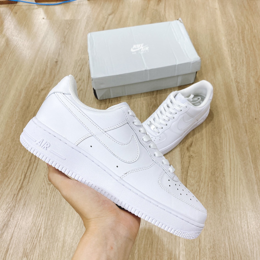 Giày 𝗔𝗙𝟭 𝗡𝗜𝗞𝗘_Trắng Nam Nữ, Giày 𝗡𝗜𝗞𝗘_Air Force 1 All White Full Box Bill