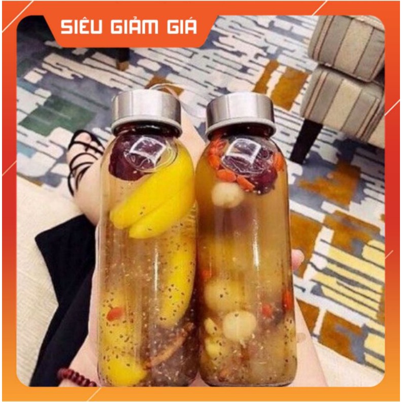 Chai Nước Thủy Tinh Có Dây Xách 500ml, 300ml