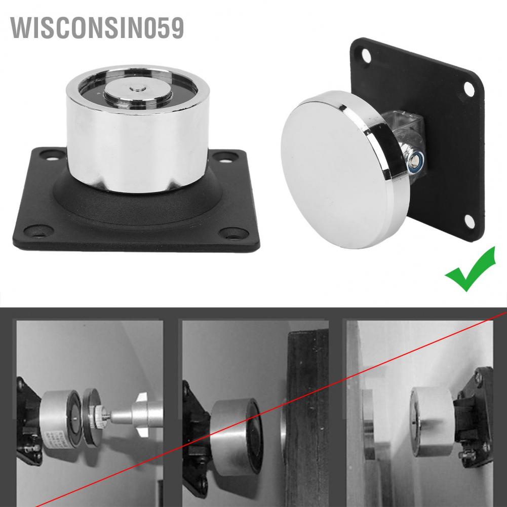 Wisconsin059 12V‑24V Electromagnetic Door Holder 132.3lb Strong Suction Stopper for Wooden Iron Doors
