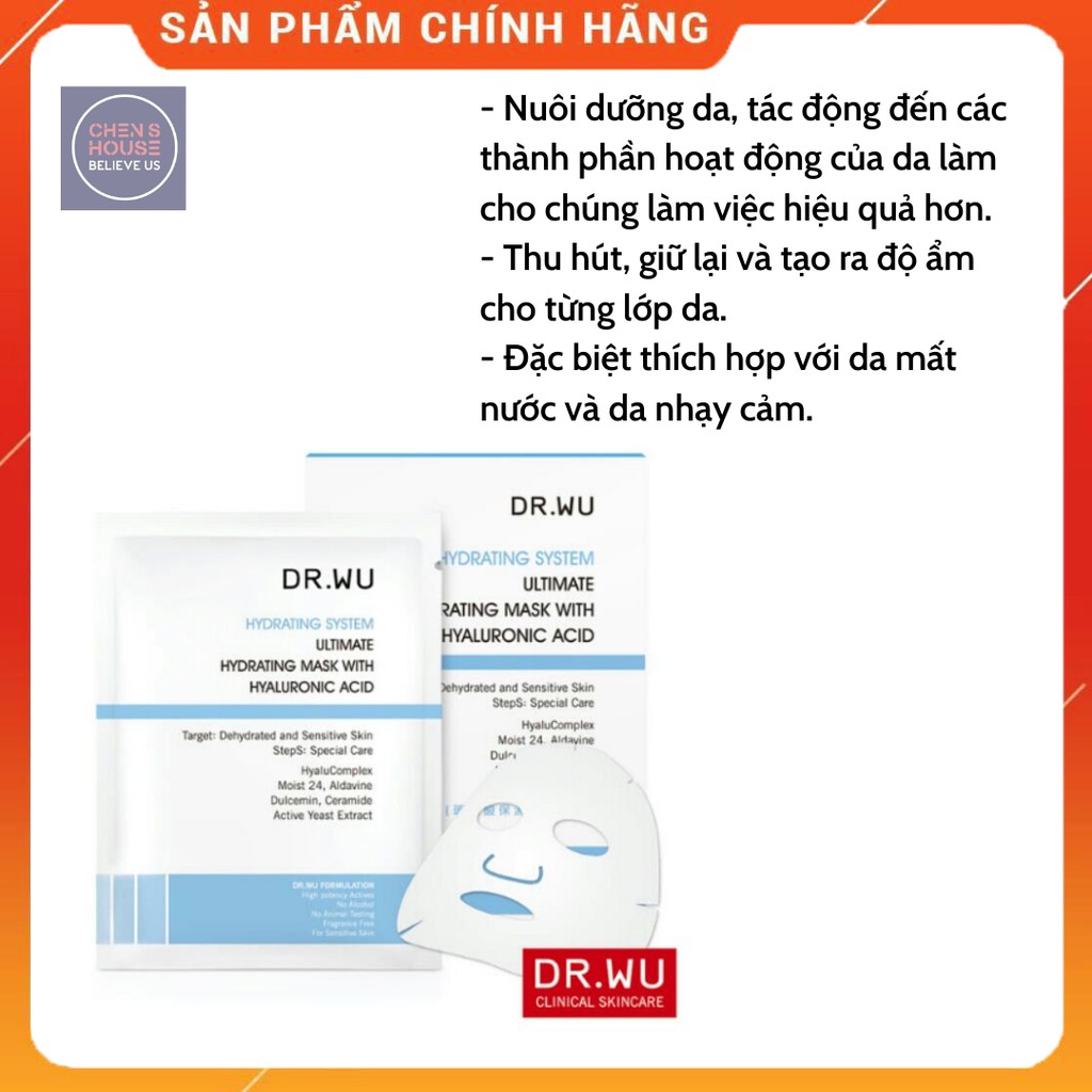 Mặt nạ DR.WU Hydrating Mask with Hyaluronic Acid