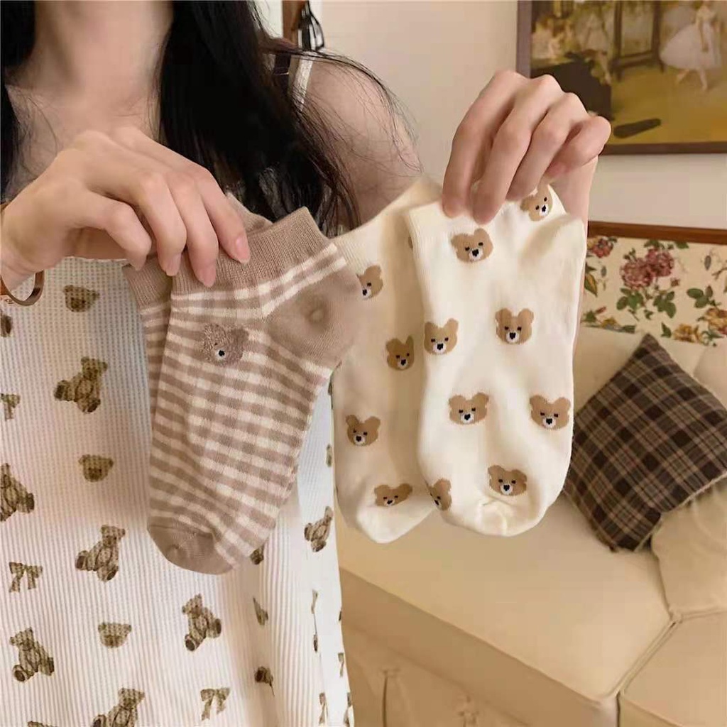 Vớ Cổ Cao Ngắn Phong Cách Hàn Quốc Mới Cho Nữ