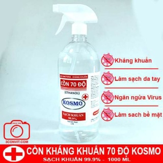 Cồn 70 độ km -1000ml xịt diệt khuẩn-rửa tay