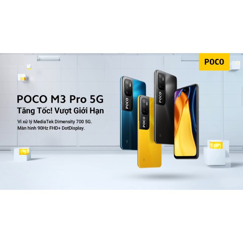 [Mã 77ELSALE1 giảm 5% đơn 3TR] Điện thoại POCO M3 Pro 5G (6GB/128GB) - Hàng chính hãng DGW