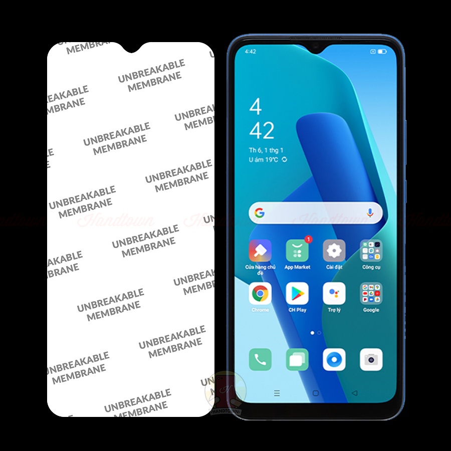 Miếng Dán PPF Oppo A16K Bảo Vệ Máy Chống Xước Chống Nước Chống Vân Tự Phục Hồi Cao Cấp Handtown