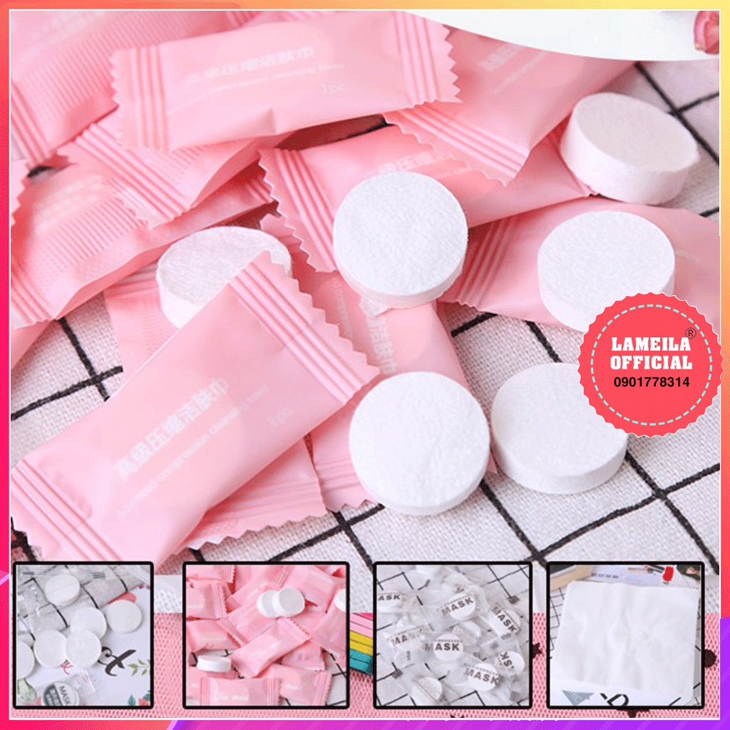 Khăn Giấy Nén Du Lịch Hình Viên Kẹo P0327