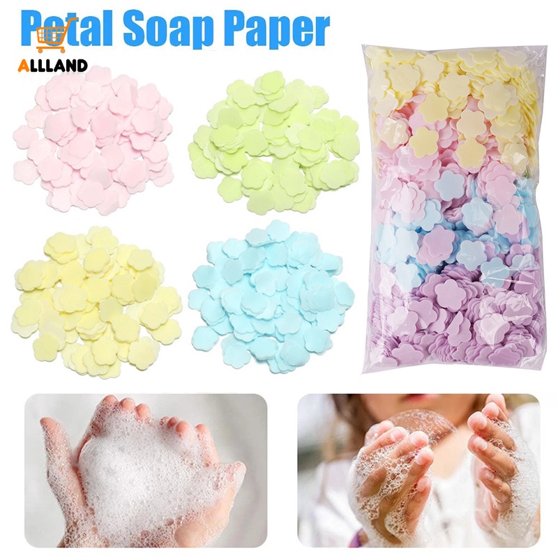 1 Gói Xà Phòng Giấy Hình Bông Hoa/ Lát Táo Dùng 1 Lần Thân Thiện Với Làn Da Dùng Khi Đi Du Lịch