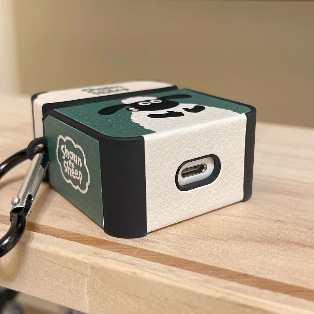 Vỏ Bảo Vệ Hộp Sạc Tai Nghe AirPods 1 2 3 Pro 3rd 2021 Bằng TPU Màu Xanh Dương Và Xanh Dương Hình Cừu Dễ Thương