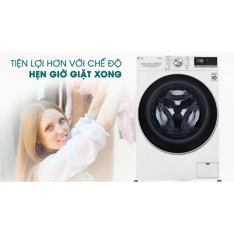 Máy giặt LG Inverter 10.5 kg FV1450S3W (Miễn phí giao tại HCM-ngoài tỉnh liên hệ shop)