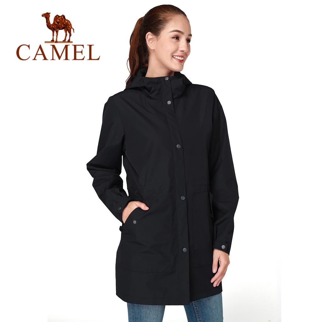 Áo khoác gió camel dáng dài siêu nhẹ chống thấm nước thời trang cao cấp cho nữ