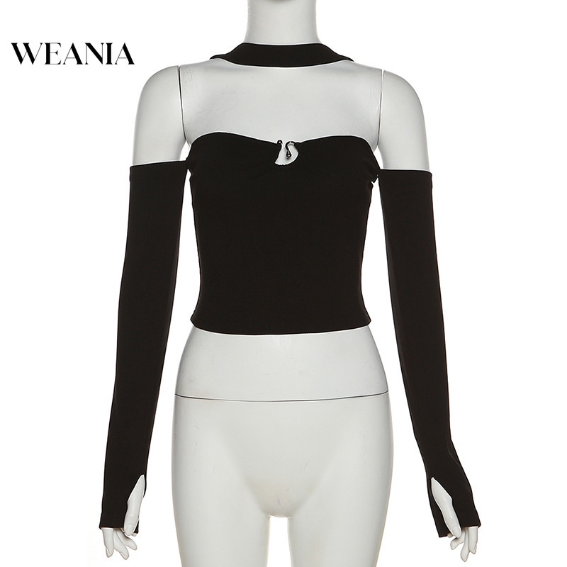 Áo Thun Trễ Vai Thiết Kế Hở Lưng Quyến Rũ Cho Nữ