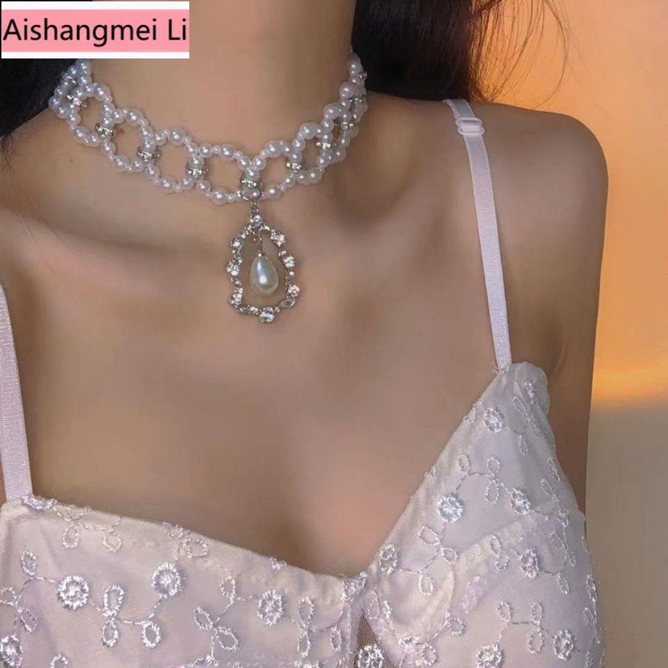 [Trang Sức Đẹp Mắt] Vòng Cổ Ngọc Trai Phong Cách Pháp Cổ Điển Thời Trang Cao Cấp 1182