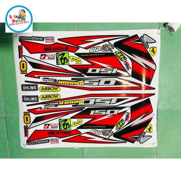 Tem rời winner đỏ đen sản phẩm như hình 100%