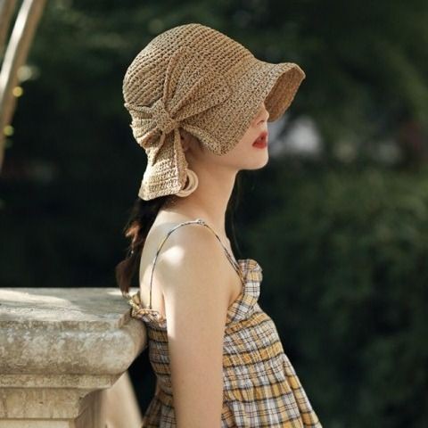 Nón Cói Rộng Vành Đi Biển Màu Sắc Đơn Giản Thời Trang Mùa Hè Cho Nữ