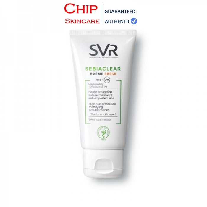 [Hàng Nhập Khẩu] Kem Chống Nắng SVR Làm Giảm Mụn, Không Bóng Nhờn 50ml Sebiaclear Crème SPF50