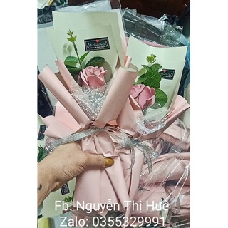 Sỉ 10 bó 1 bông hoa sáp hồng nude