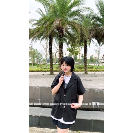 (T.U Bigsize 50-80kg) Áo Blazer 2 Khuy Chất Trượt Hàn Loại 1