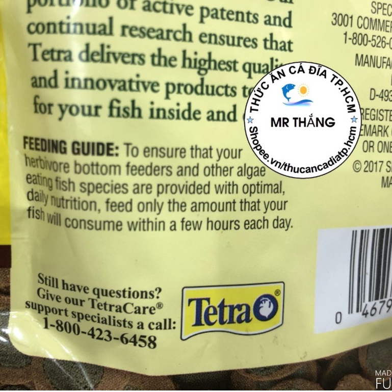Tetra Pro Pleco Wafers : Thức ăn Tảo cho Pleco & các dòng cá tầng đáy