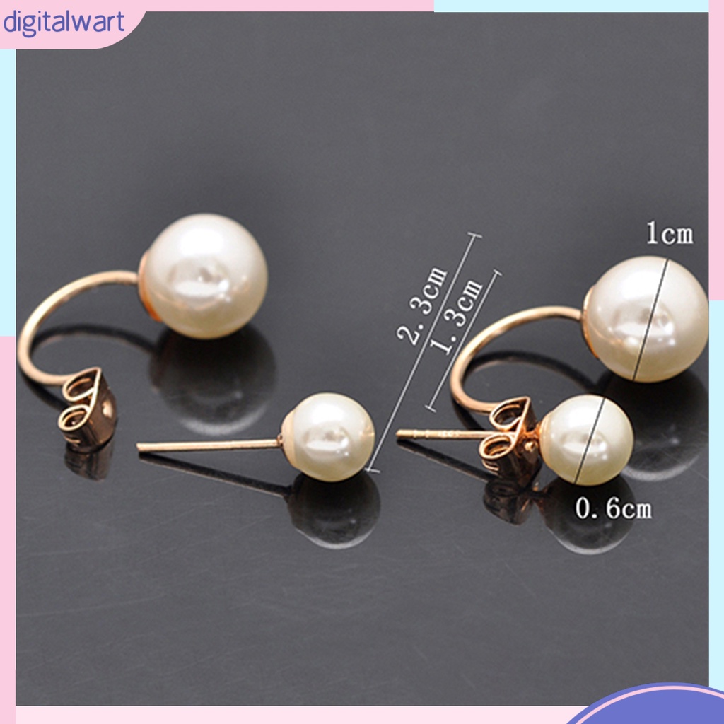 Cặp khuyên tai đính đá pha lê/ngọc trai nhân tạo sang trọng cá tính dành cho nữ