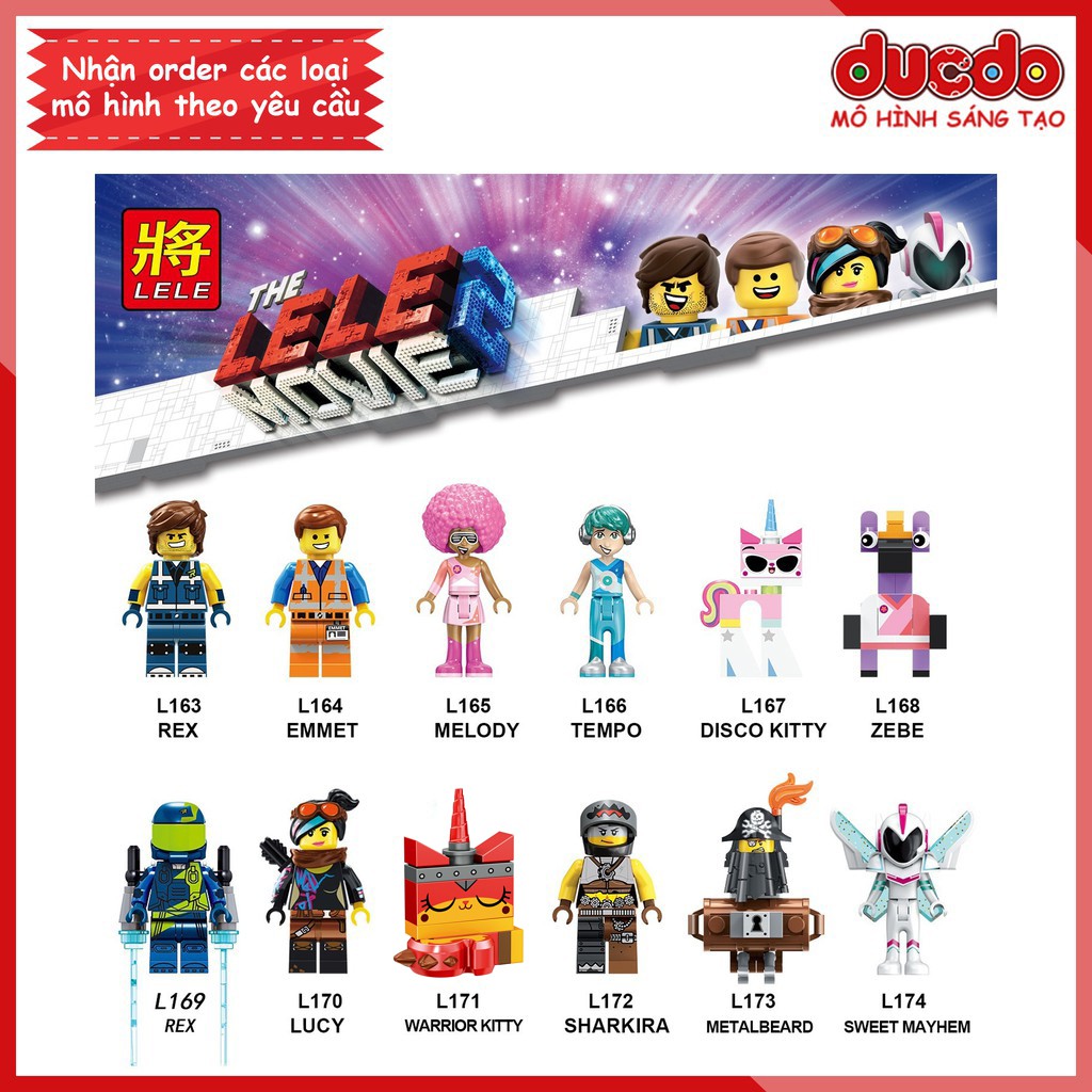 Minifigures các nhân vật trong Le.go Movie - Đồ chơi Lắp ghép Xếp hình Mini Mô hình LeLe L163-174