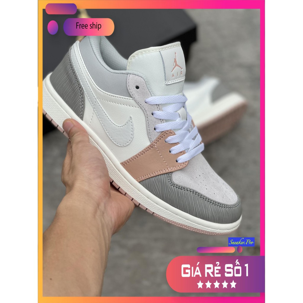 (FULL BOX + QUÀ TẶNG) Giày thể thao Jordan 1 Low Milan cổ thấp siêu đẹp dành cho nam và nữ, hoặc dây giày JD1 random màu