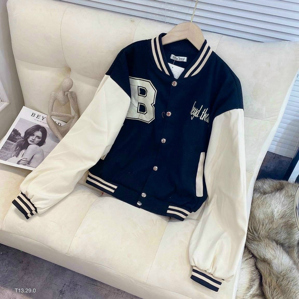 Áo khoác Bomber form ngắn, chất da pha 2 lớp đẹp dành cho nữ - BoBo Store