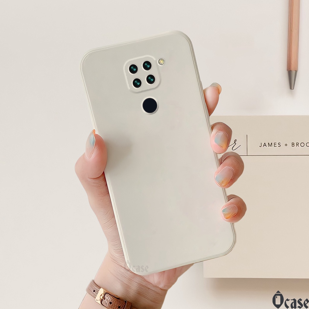 Ốp lưng Xiaomi Redmi Note 9 in gấu  cạnh vuông và có bảo vệ camera