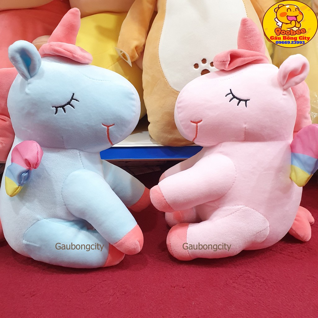 Gấu Bông Ngựa Unicorn Ngồi - Kì Lân Một Sừng -  Kỳ Lân Quà Tặng Mềm Mịn Cao Cấp Cho Bé