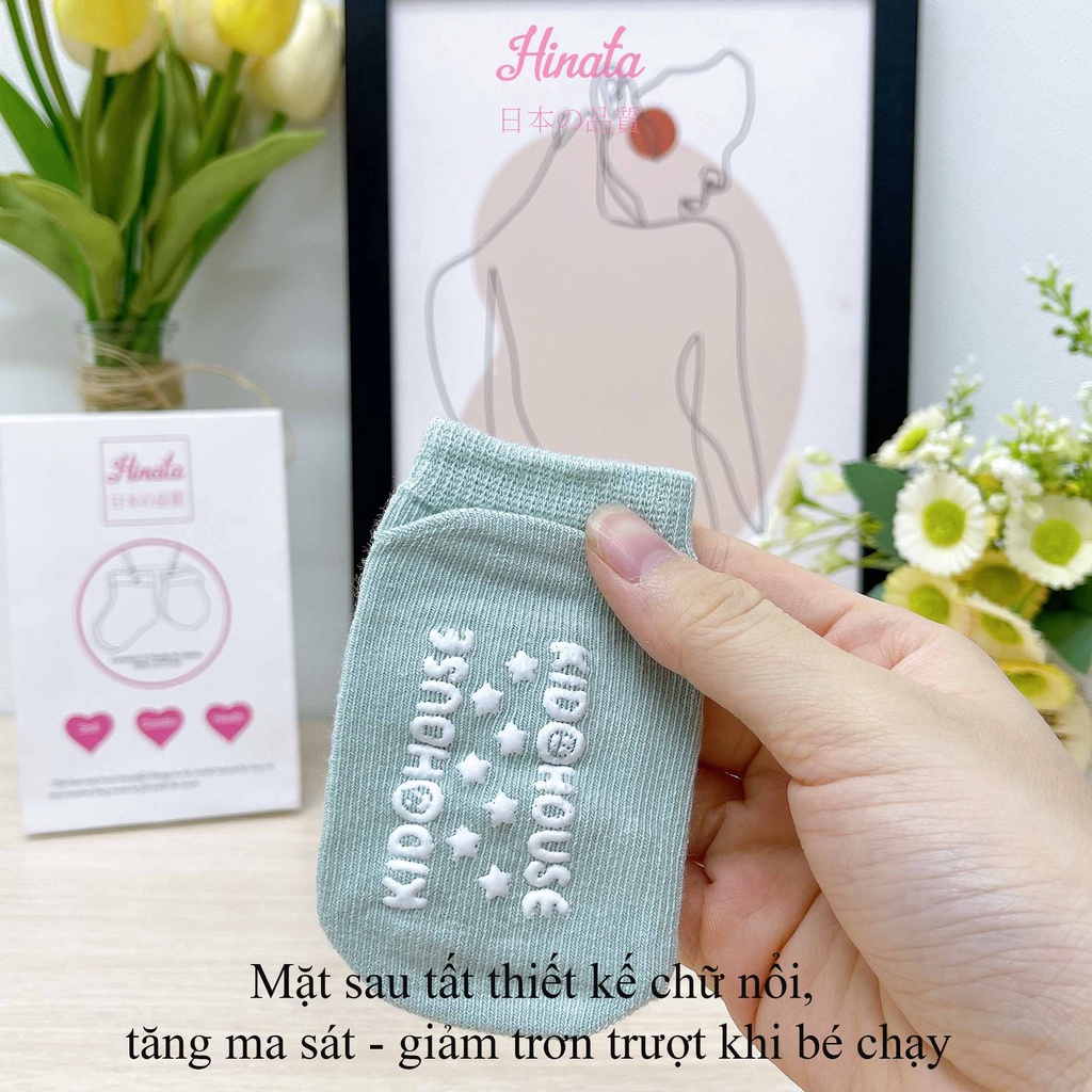 Set 4 vớ cotton cho bé HINATA - Họa tiết hoạt hình dễ thương, 100% Cotton, co dãn tốt, an toàn cho da trẻ em V11