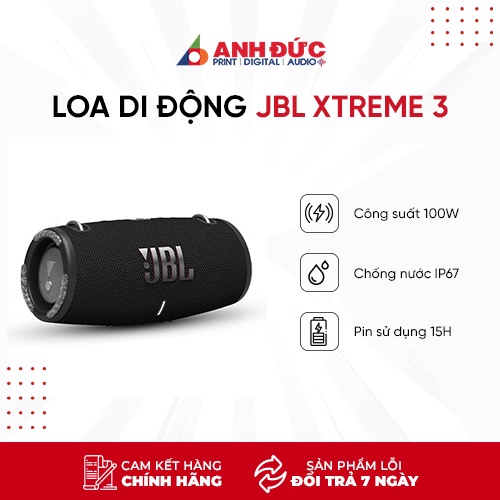 [Hàng Chính Hãng] Loa Bluetooth JBL Xtreme 3 - Loa Di Động Chống Thấm Nước Chuẩn IP67 - Bảo hành 12 tháng toàn quốc.