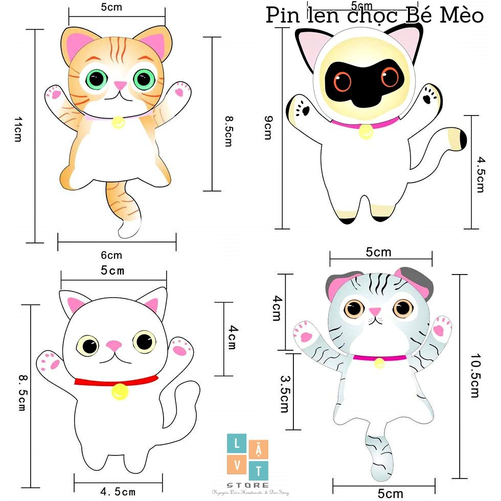 Tự làm Pin cài áo từ len chọc hình Con Mèo, Có Video hướng dẫn - Needle Felting Cat