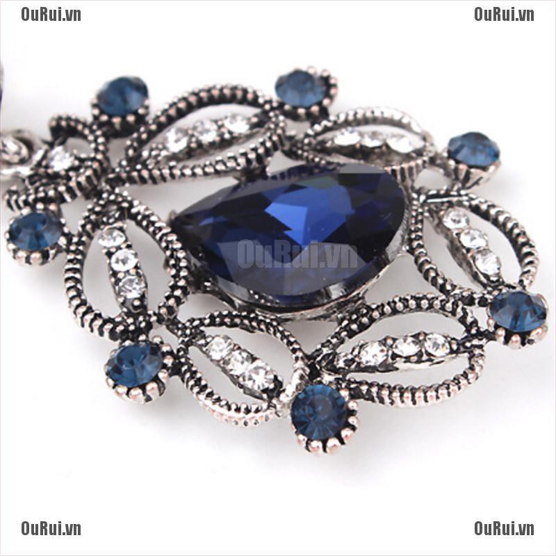 Khuyên Tai Đính Pha Lê Cỡ Lớn Thời Trang