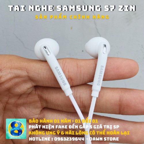 [DAWN] Tai Nghe S7 Chính Hãng Việt Nam - Chân Cắm Tròn 3.5mm Tương Thích Sử Dụng Được Các Dòng Điện Thoại