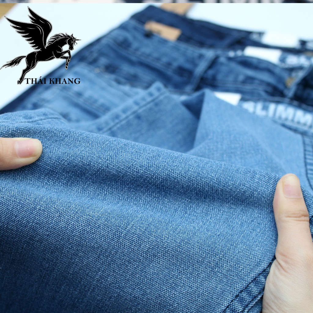 Quần bò nam ống suông co dãn trung niên đẹp vải cotton cao cấp hàng xuất khẩu loại quần jean nam form rộng QJ1 | BigBuy360 - bigbuy360.vn