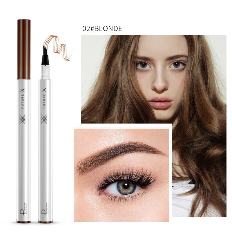 Bút trang điểm lông mày Pudaier 3 màu E3008 sắc không thấm nước 10g