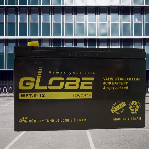 💝 Ắc Quy kín khí chính hãng GLOBE 12V 7.5Ah 💝 Ac quy 12v 7.5ah - cam kết Date mới xuất xưởng 100%
