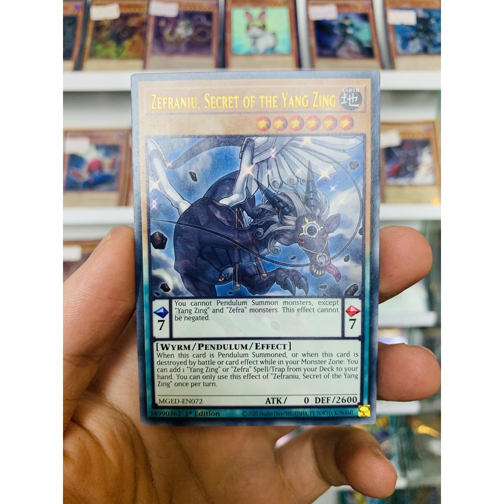 Thẻ Bài Lẻ YugiOh! Mã MGED-EN072 - Zefraniu, Secret of the Yang Zing - Gold-Letter Rare - 1st Edition