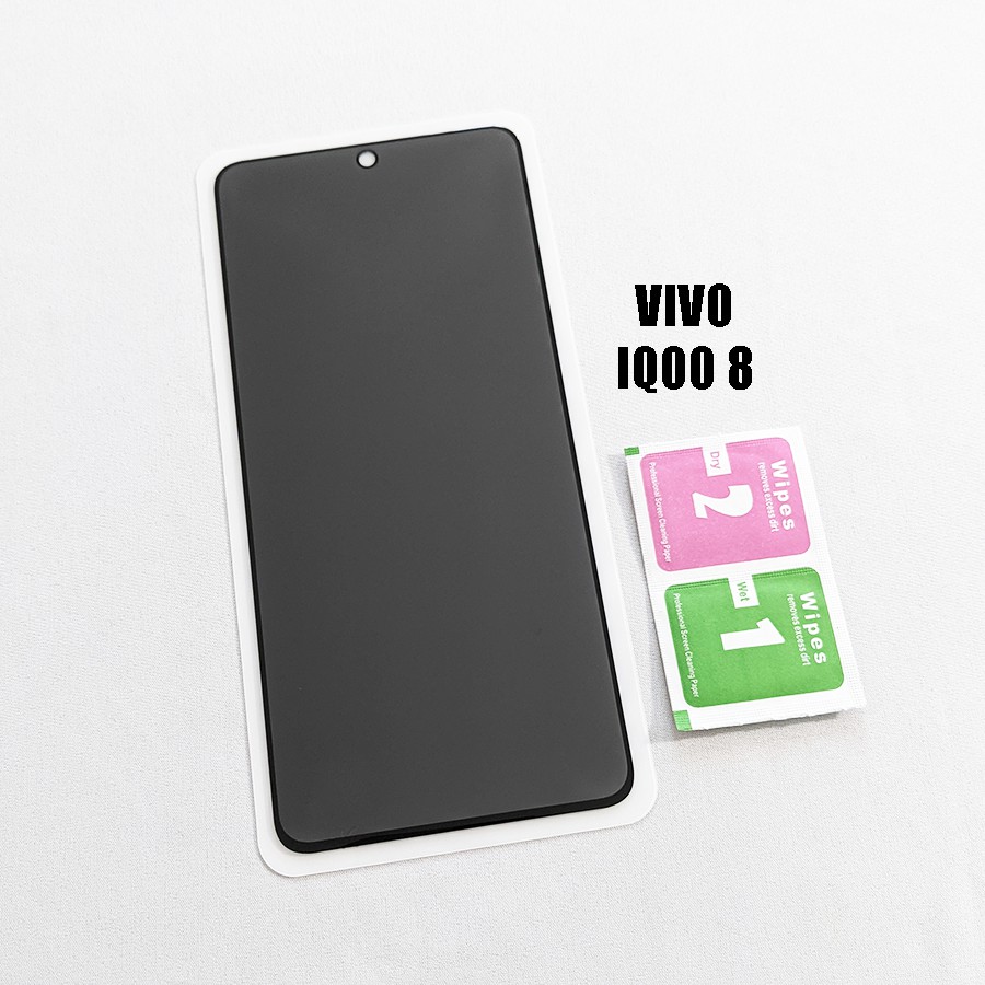 Kính cường lực chống nhìn trộm full màn hình Vivo iQOO 8 (tặng giấy lau)