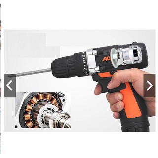 Khoan pin 12V, bắt vít  ĐẢO CHIỀU  AOTUO - TẶNG MŨI VÍT
