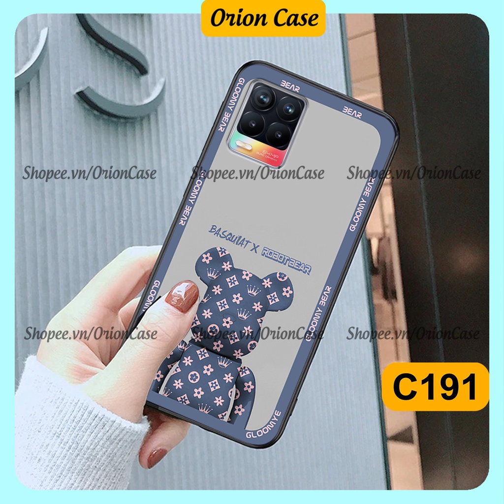 Ốp lưng Realme 8 in hình bearbrick 3D thời trang, cá tính. ốp chống sốc, bền đẹp