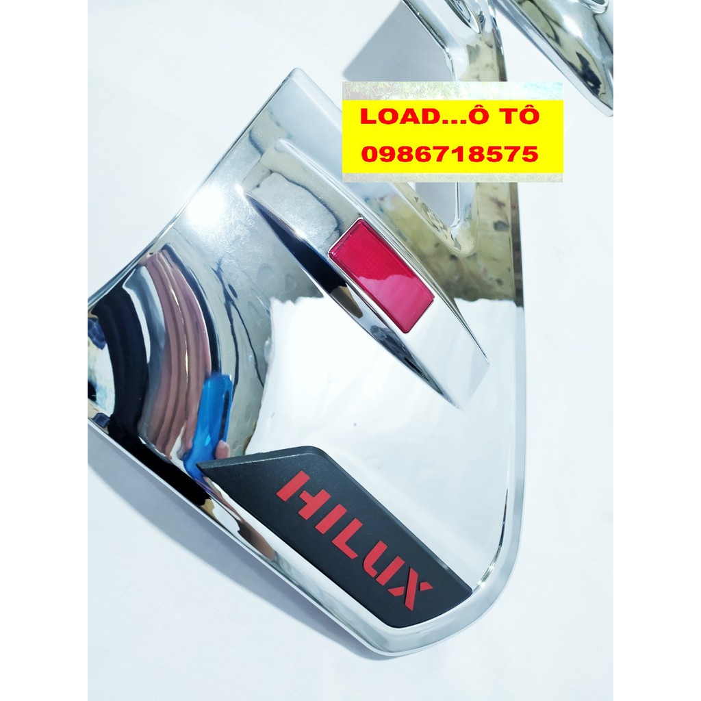 Bộ Ốp Viền Đèn, Tay Hõm, Nắp Xăng Toyota Hilux 2021-2022 Hàng Nhựa ABS Mạ Crom Sáng Bóng