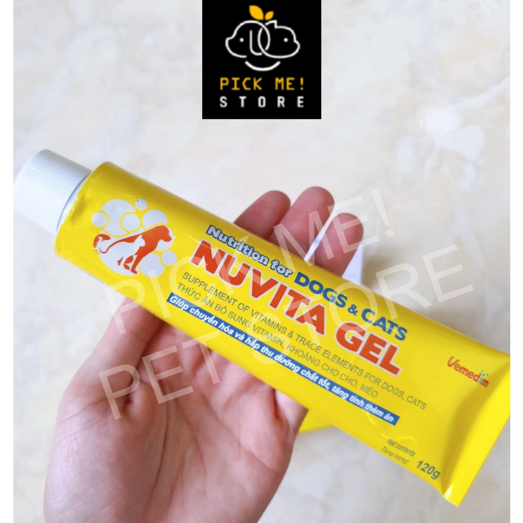 [ CHÍNH HÃNG ] Gel Dinh Dưỡng NUVITA GEL Cho CHÓ MÈO - 120g