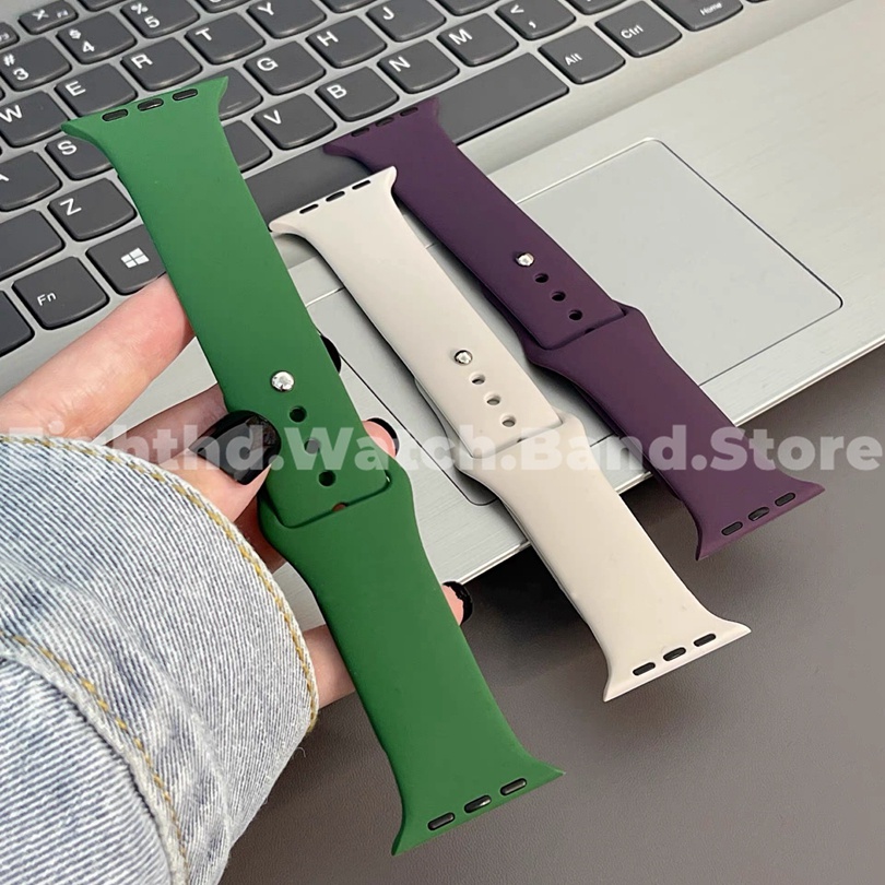 Dây Đeo Đồng Hồ Bằng Silicone Màu Kẹo Cho Apple Watch Series 8 Ultra 7 6 SE 5 4 3 2 1 Size 49mm 41mm 45mm 44mm 42mm 40mm 38mm