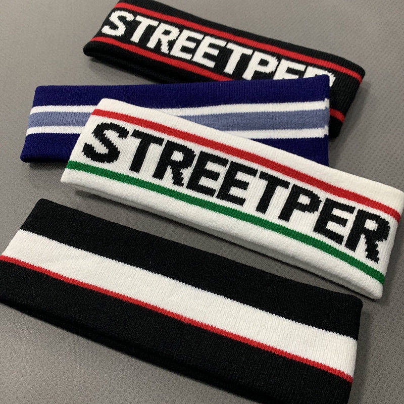 Băng đô dệt kim in chữ phong cách hip hop thời trang Hàn Quốc cho nam và nữ
