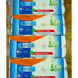 [Combo 4 lốc] Giấy vệ sinh Lency 3 lớp không lõi - 10 cuộn/lốc