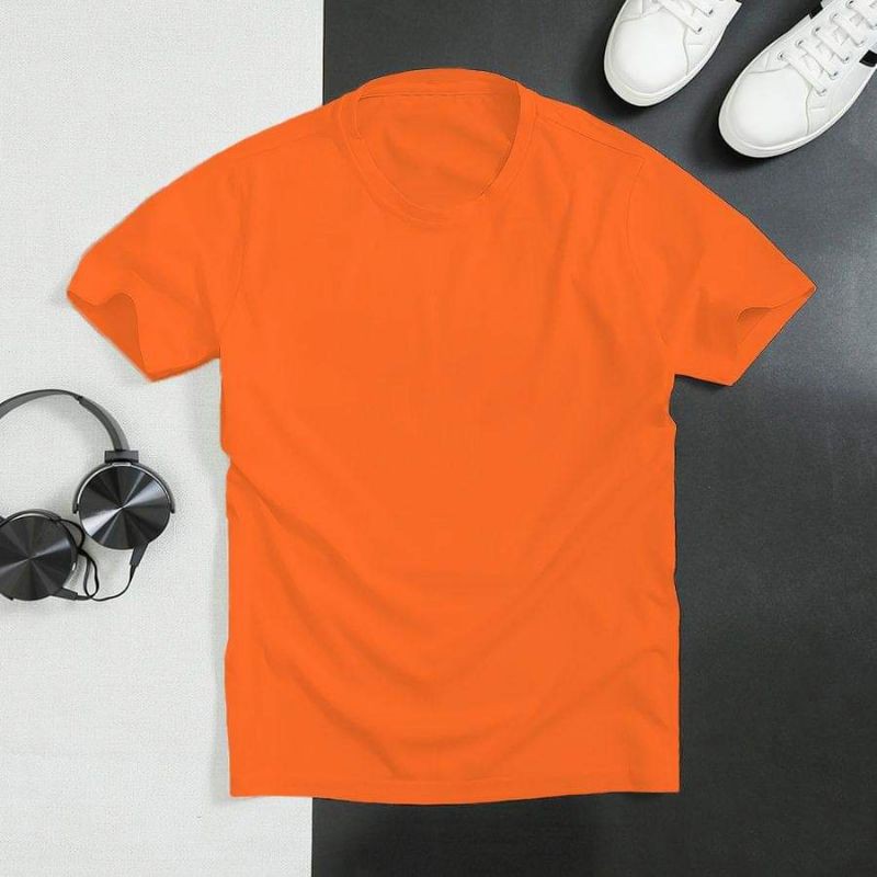 ÁO THUN TRƠN NAM,NỮ MÀU CAM GIÁ RẺ VẢI MỀM MỊN