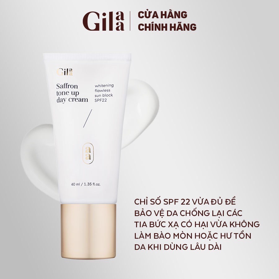 [TẶNG SỮA RỬA MẶT GILAA] Bộ 4 sản phẩm dưỡng trắng và phục hồi da Gilaa Saffron Tone Up Repair