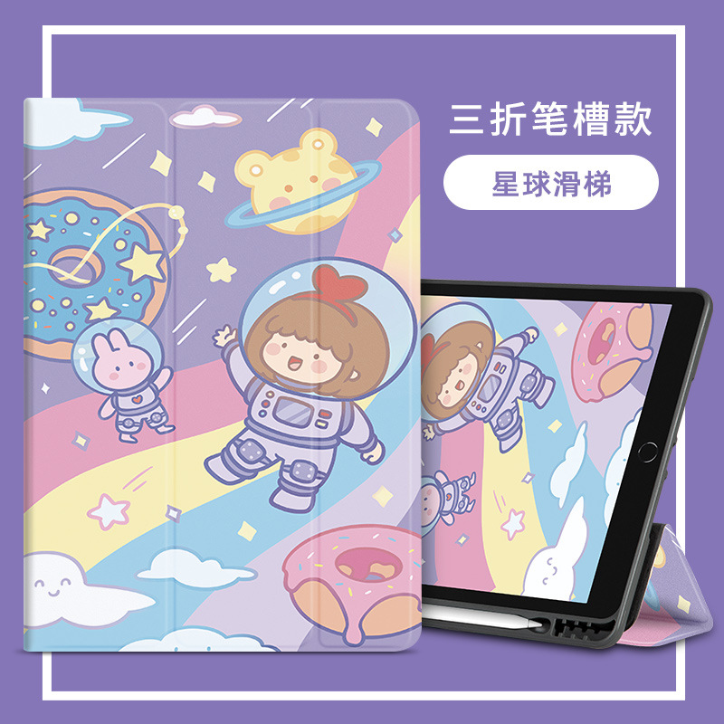 Bao da máy tính bảng có khe để bút cho iPad Mini4/5 Air1/2 2017/18 9.7 Air3 10.5 Air4 10.9 iPad 10.2 7th 8th | BigBuy360 - bigbuy360.vn