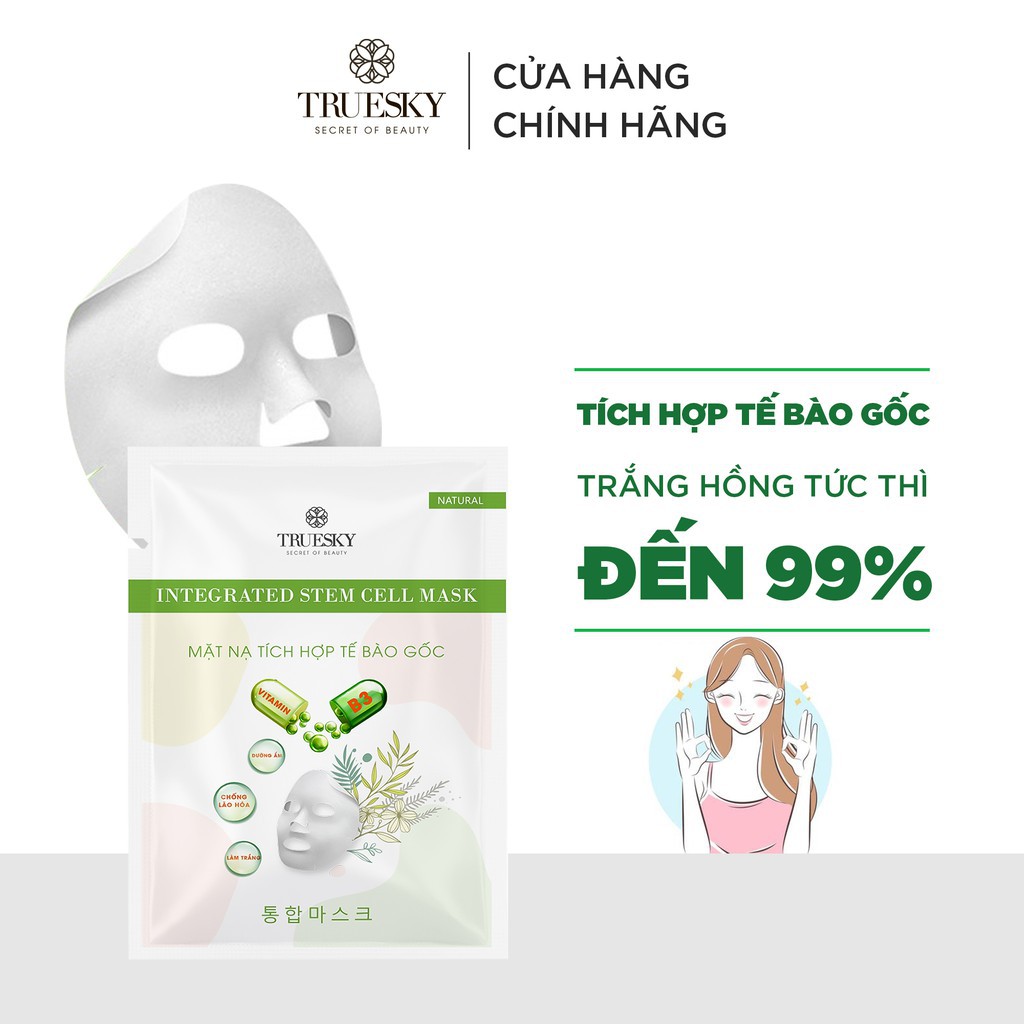 Mặt nạ dưỡng da Truesky tích hợp tế bào gốc giúp làm sáng da, dưỡng ẩm và trẻ hóa da - Integrated Mask